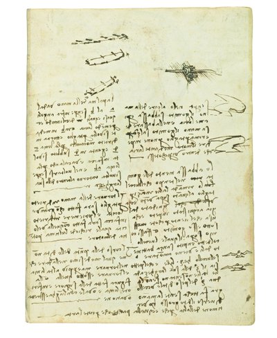 Codex on the Flight of Birds, Folio 18 Recto by Leonardo da Vinci